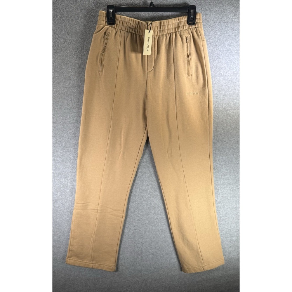 Ragdoll‎ LA Women's Jogger Straight Sweatpants in Light Camel Beige Size Medium